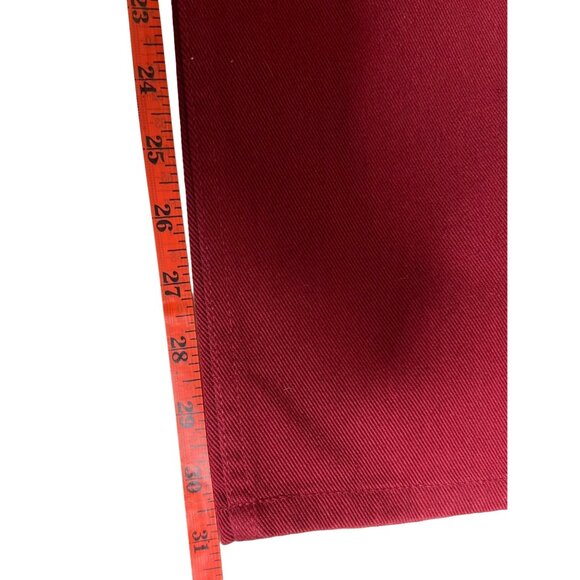 Vintage Jeanology Red Cotton Women's Pants Size 8 Straight Leg 5 Pocket - Picture 10 of 15